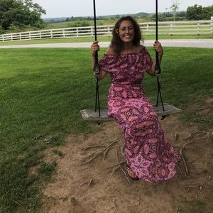 Decree Off the shoulder maxi dress